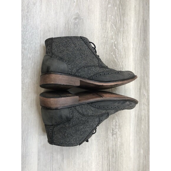 Henry Ferrera Men's Phil-70 Gray Faux Leather Wingtip Chukka Boots Size 12 - Picture 5 of 10